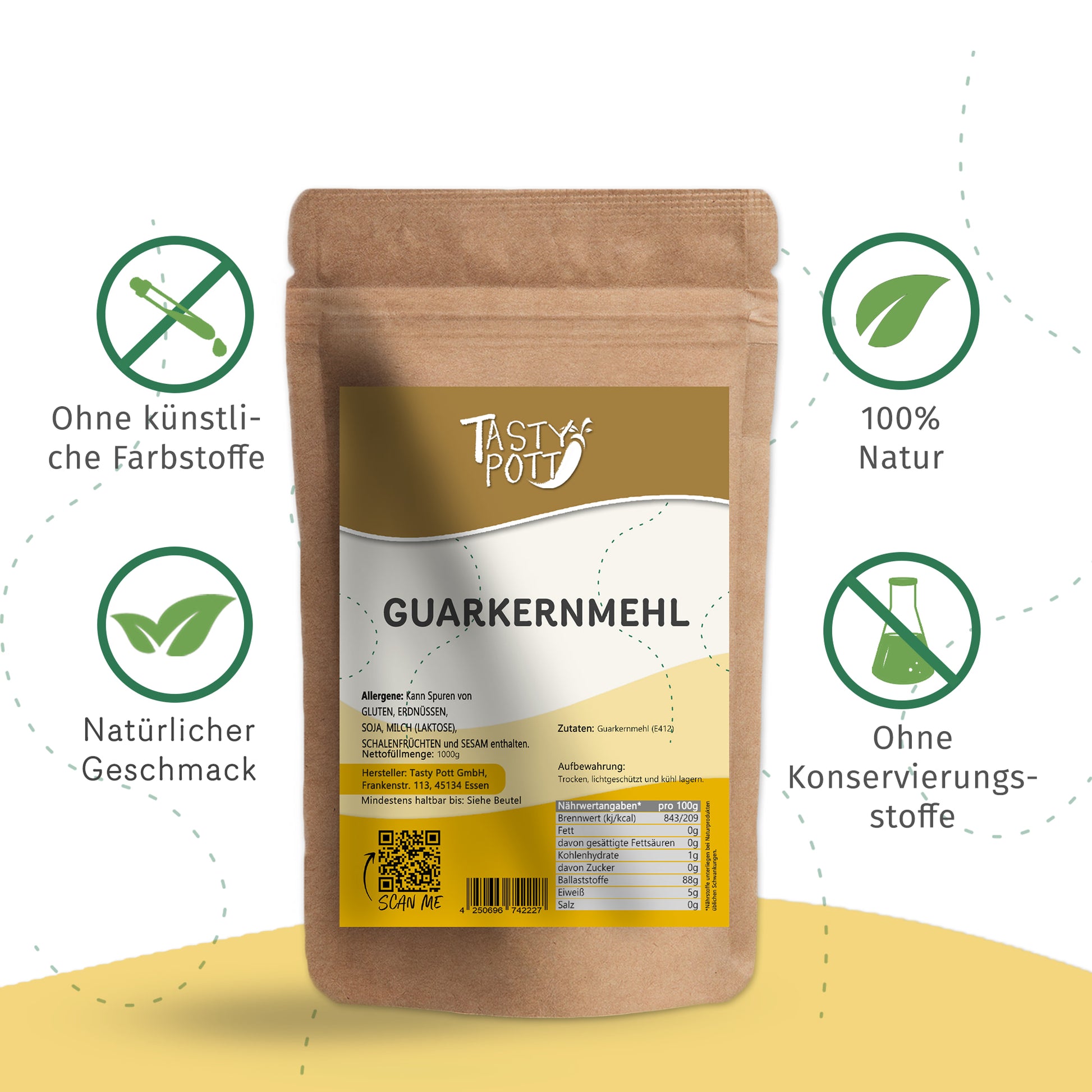 Guarkernmehl - Natürlicher Verdicker - ab 1kg von Tasty Pott — Abbildung 3