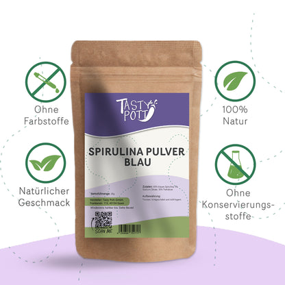 Blaues Spirulina Pulver - ab 30g von Tasty Pott — Abbildung 3