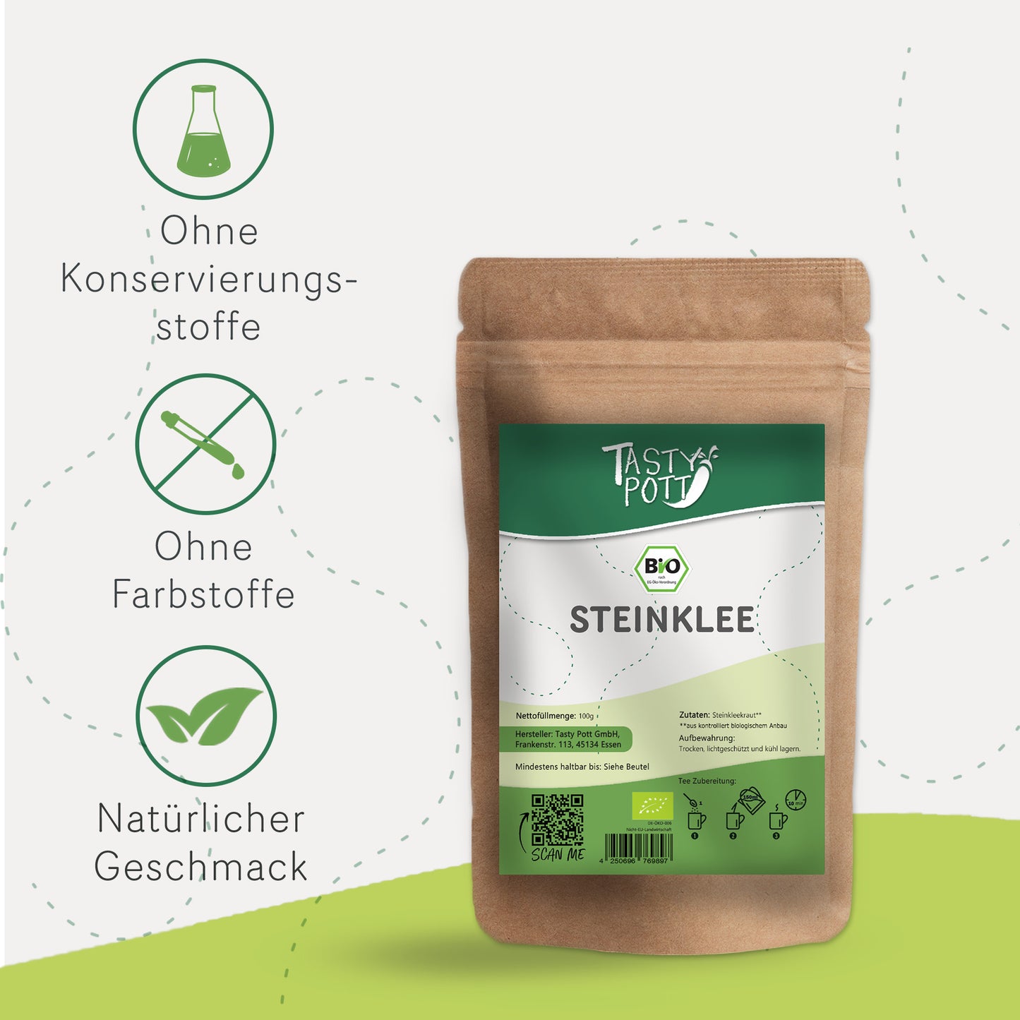 Bio Steinklee getrocknet und geschnitten – ab 100g Beutel von Tasty Pott — Abbildung 3