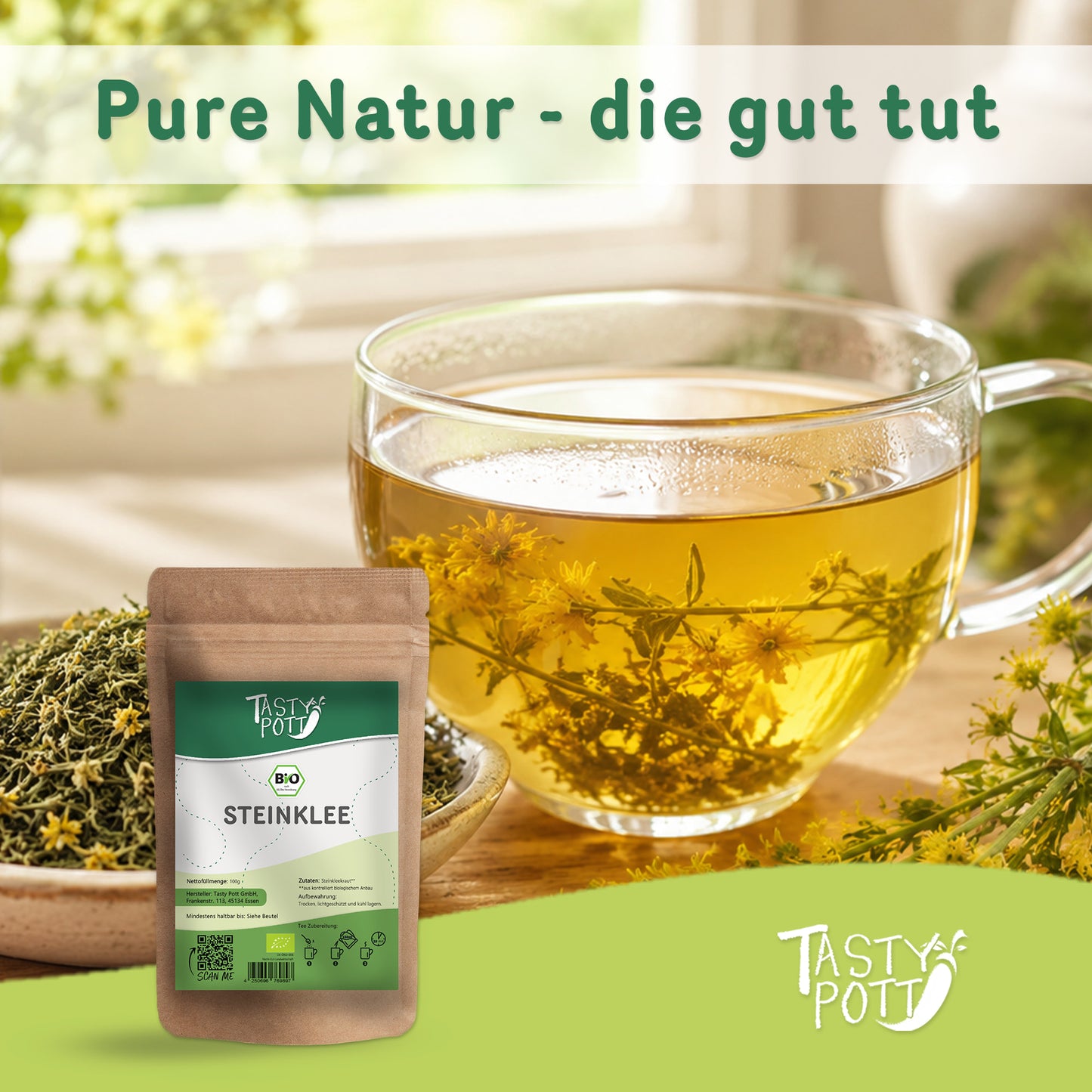 Bio Steinklee getrocknet und geschnitten – ab 100g Beutel von Tasty Pott — Abbildung 4