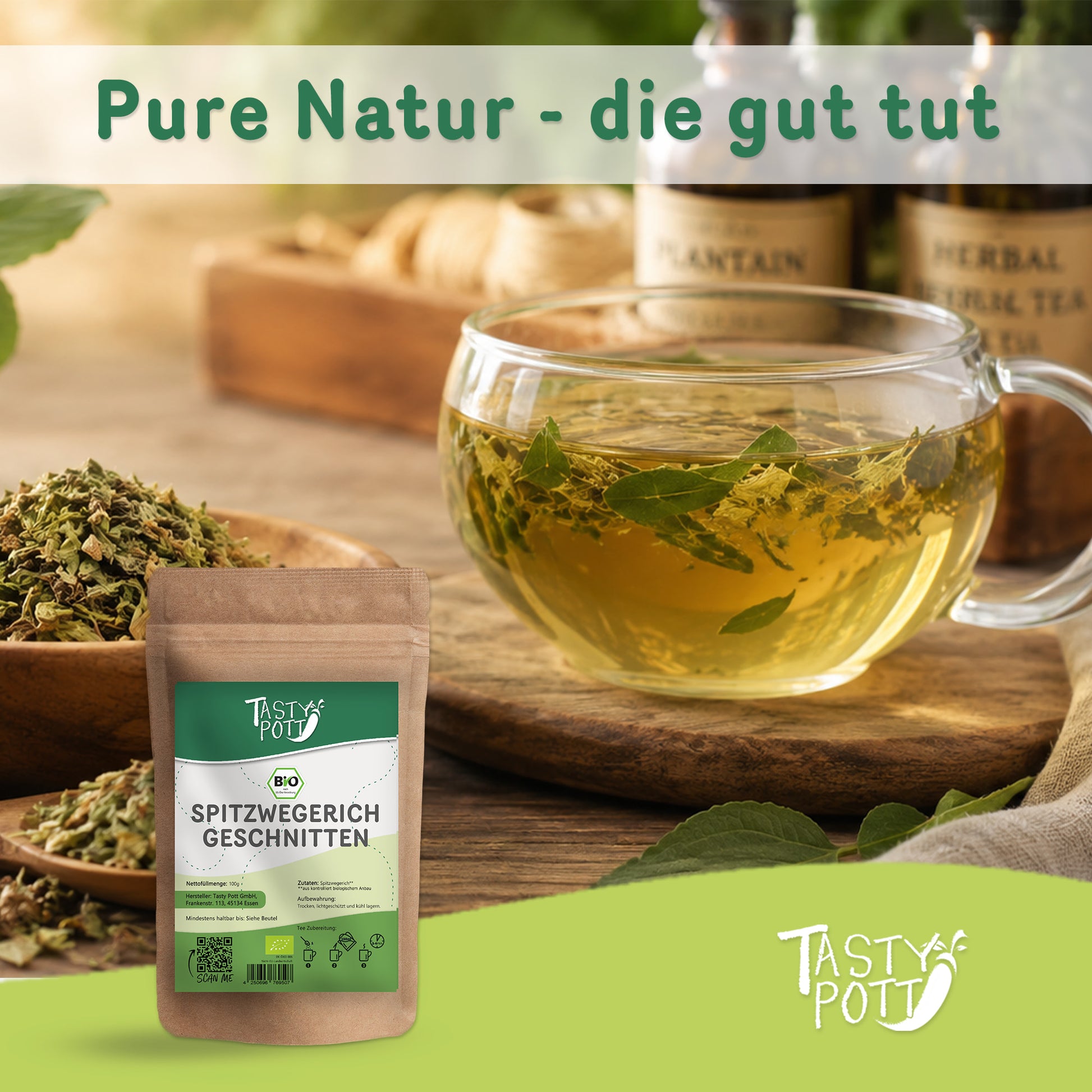 Tasty Pott Bio Spitzwegerich getrocknet - ab 100g Beutel — Abbildung 5