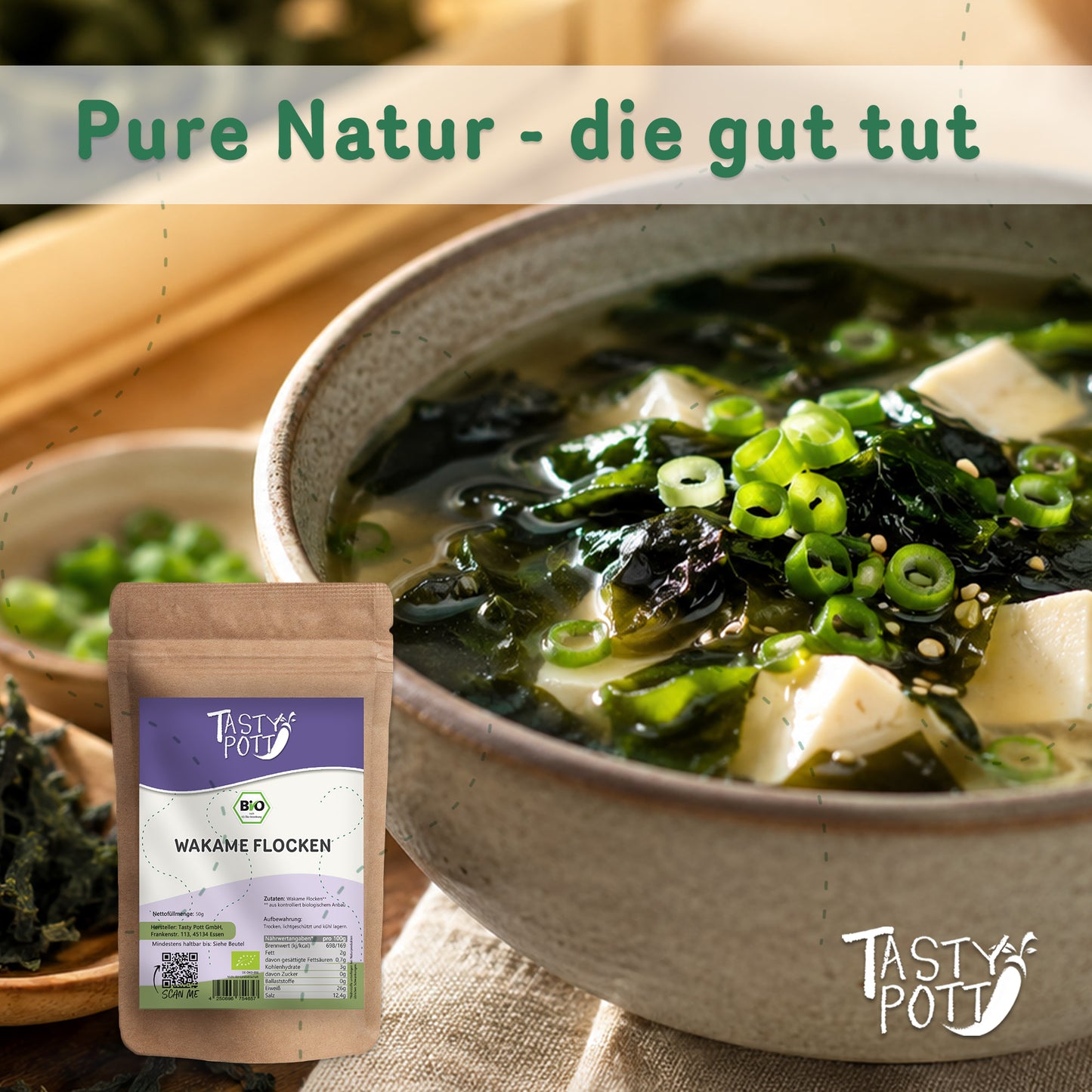 Bio Wakame Flocken feine Algenflocken - 50g von Tasty Pott — Abbildung 5