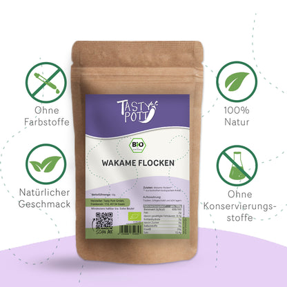 Bio Wakame Flocken feine Algenflocken - 50g von Tasty Pott — Abbildung 3