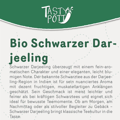 Tasty Pott Bio Schwarzer Darjeeling Tee - ab 100g Beutel — Abbildung 2