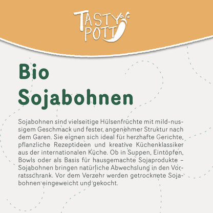 Tasty Pott Bio Sojabohnen ganz - 1kg Beutel — Abbildung 2