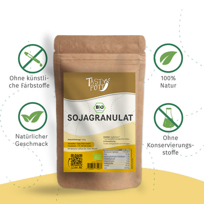 Bio Sojagranulat - 1kg Beutel von Tasty Pott — Abbildung 3