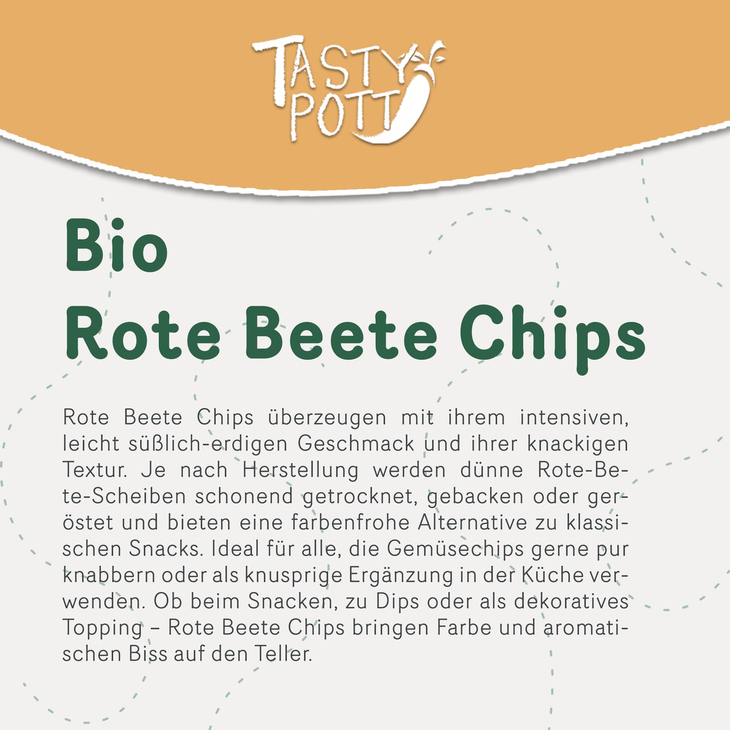 Bio Rote Beete Chips - 200g von Tasty Pott — Abbildung 2