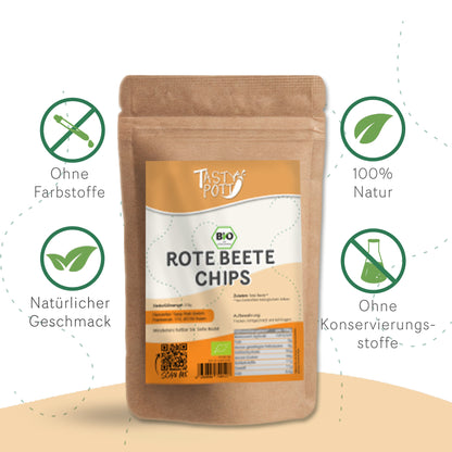 Bio Rote Beete Chips - 200g von Tasty Pott — Abbildung 3
