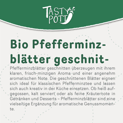 Bio Pfefferminzblätter geschnitten - ab 100g Beutel von Tasty Pott — Abbildung 2