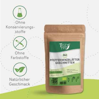 Bio Pfefferminzblätter geschnitten - ab 100g Beutel von Tasty Pott — Abbildung 3