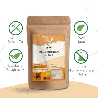 Bio Mungbohnen ganz - 1kg Beutel von Tasty Pott — Abbildung 3