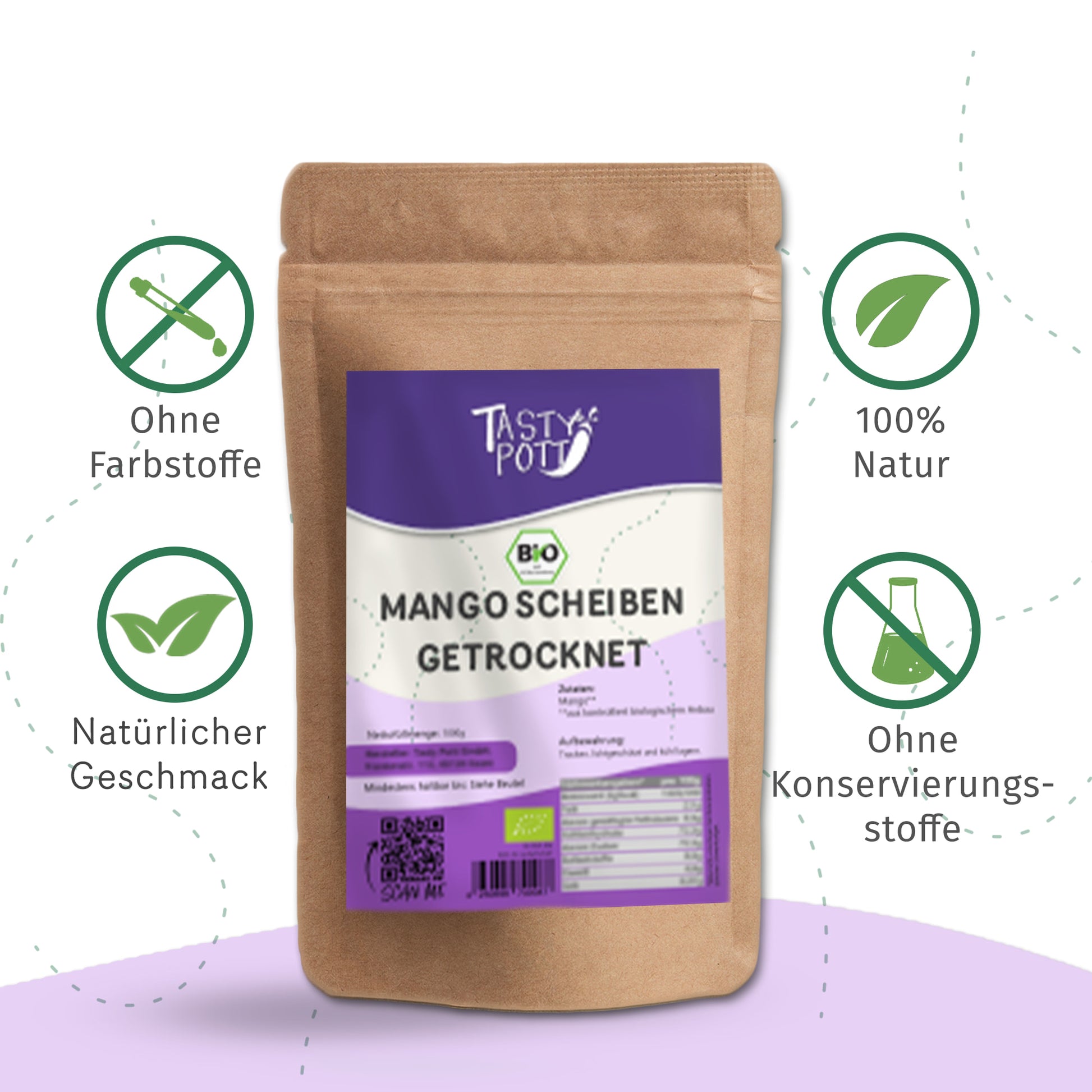 Tasty Pott Bio Mango, getrocknet- ab 1Kg Beutel — Abbildung 3