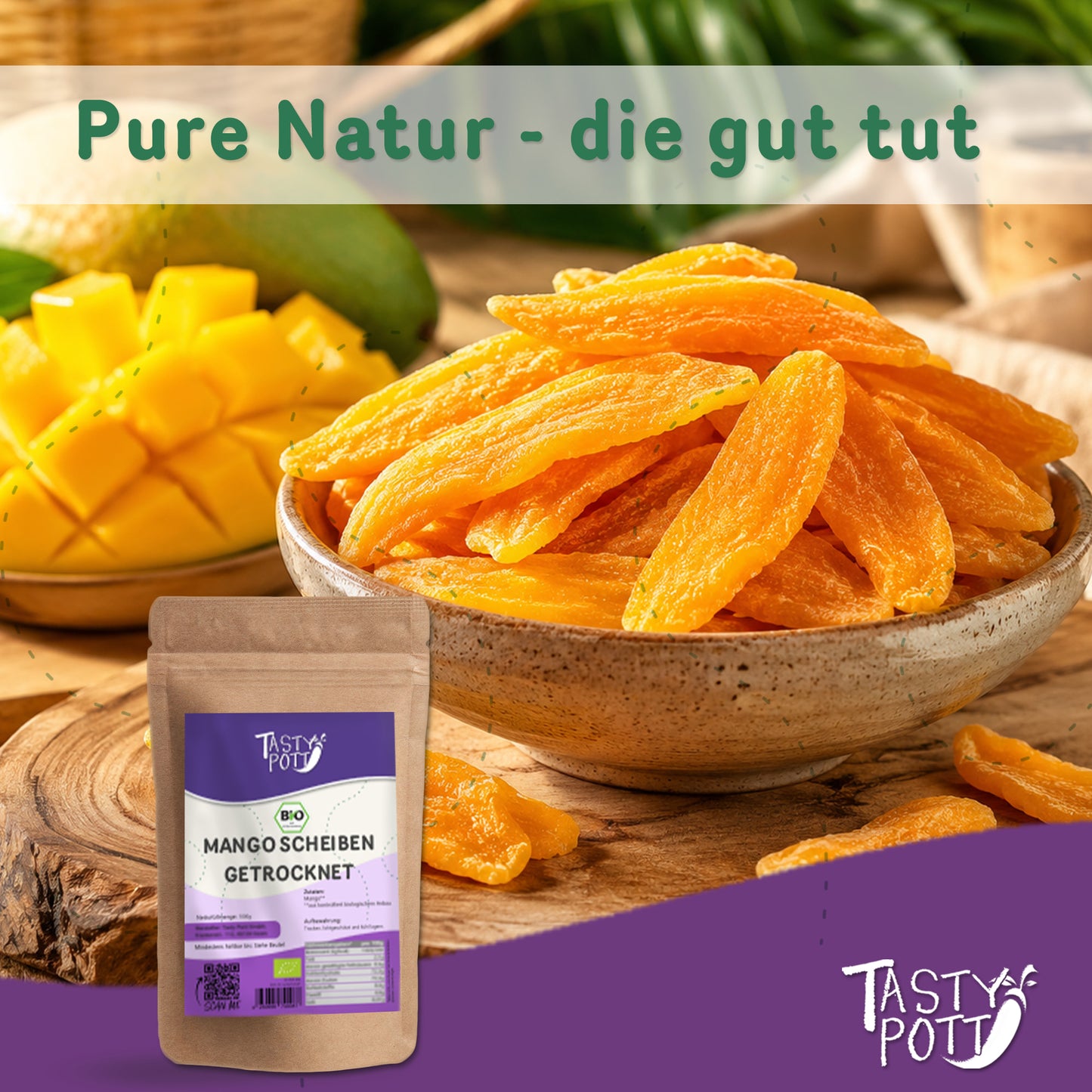 Tasty Pott Bio Mango, getrocknet- ab 1Kg Beutel — Abbildung 5