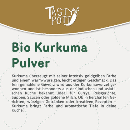 Bio Kurkuma Pulver - 1kg Beutel von Tasty Pott — Abbildung 2