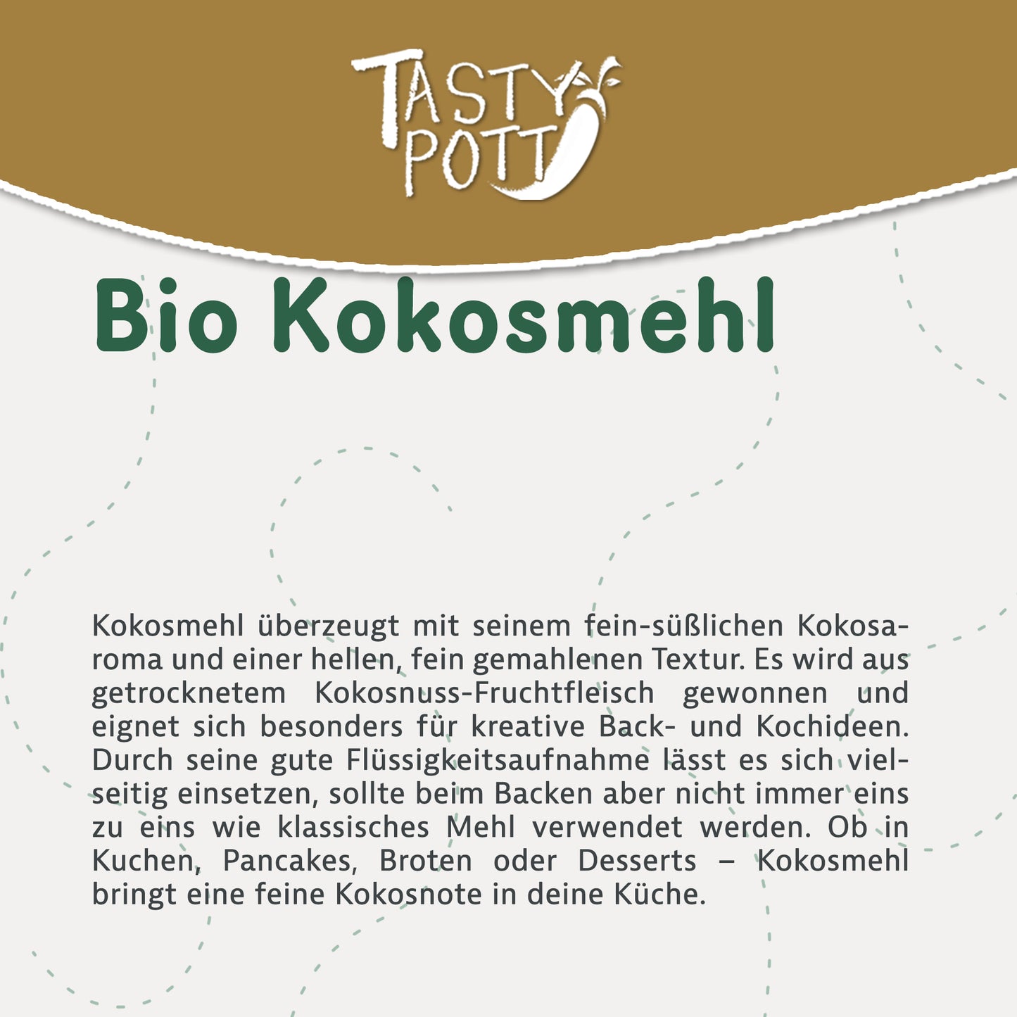 Bio Kokosmehl entölt glutenfrei - 1kg von Tasty Pott — Abbildung 2