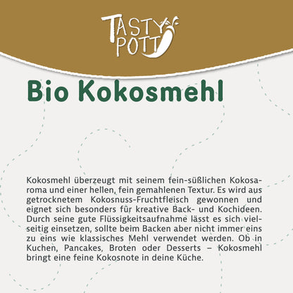 Bio Kokosmehl entölt glutenfrei - 1kg von Tasty Pott — Abbildung 2