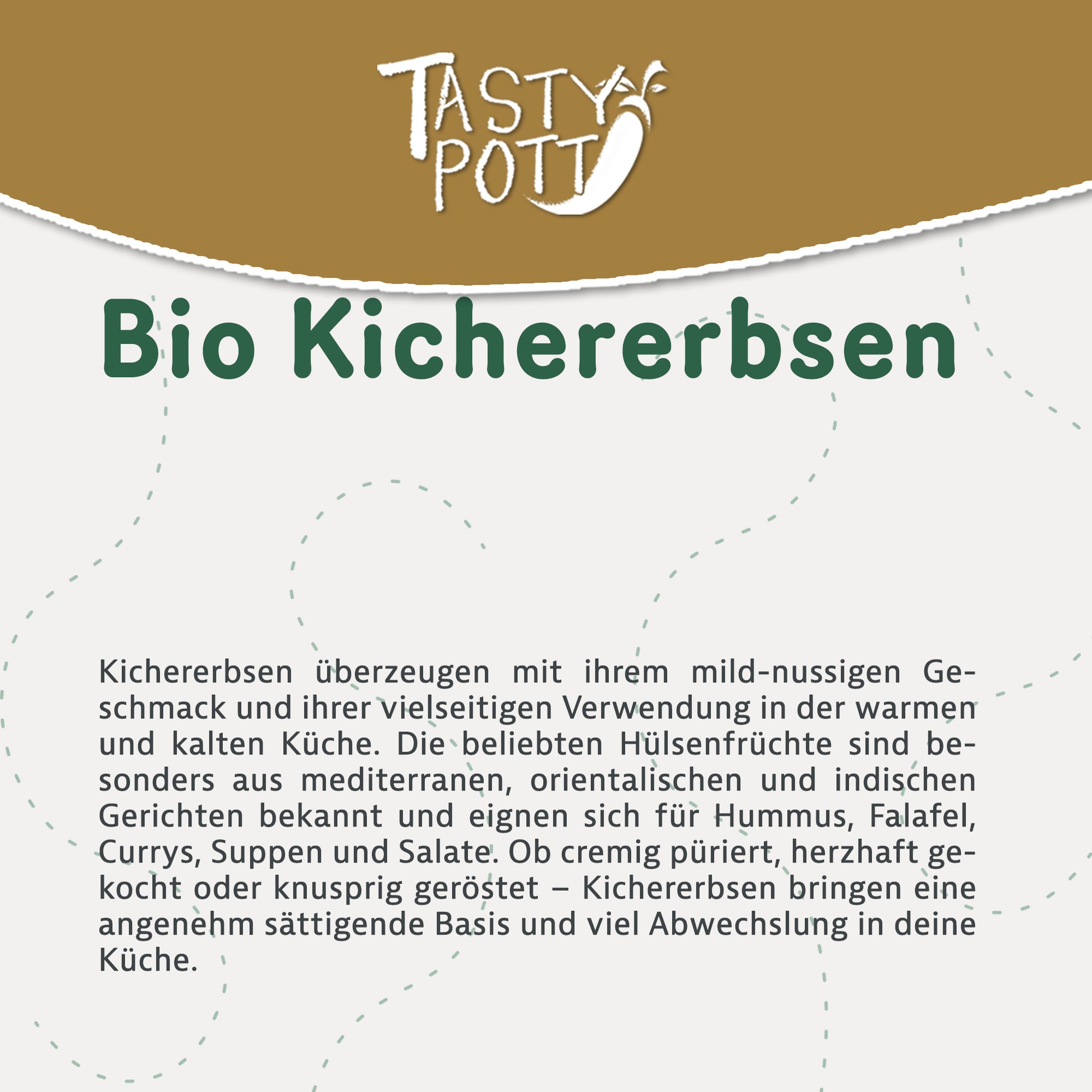 Bio Kichererbsen ganz - 1kg von Tasty Pott — Abbildung 2