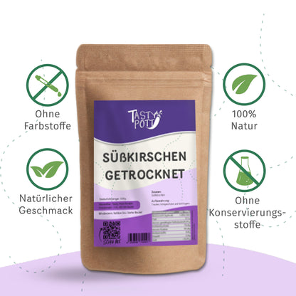 Süßkirschen getrocknet ohne Stein - ab 1kg Beutel von Tasty Pott — Abbildung 3