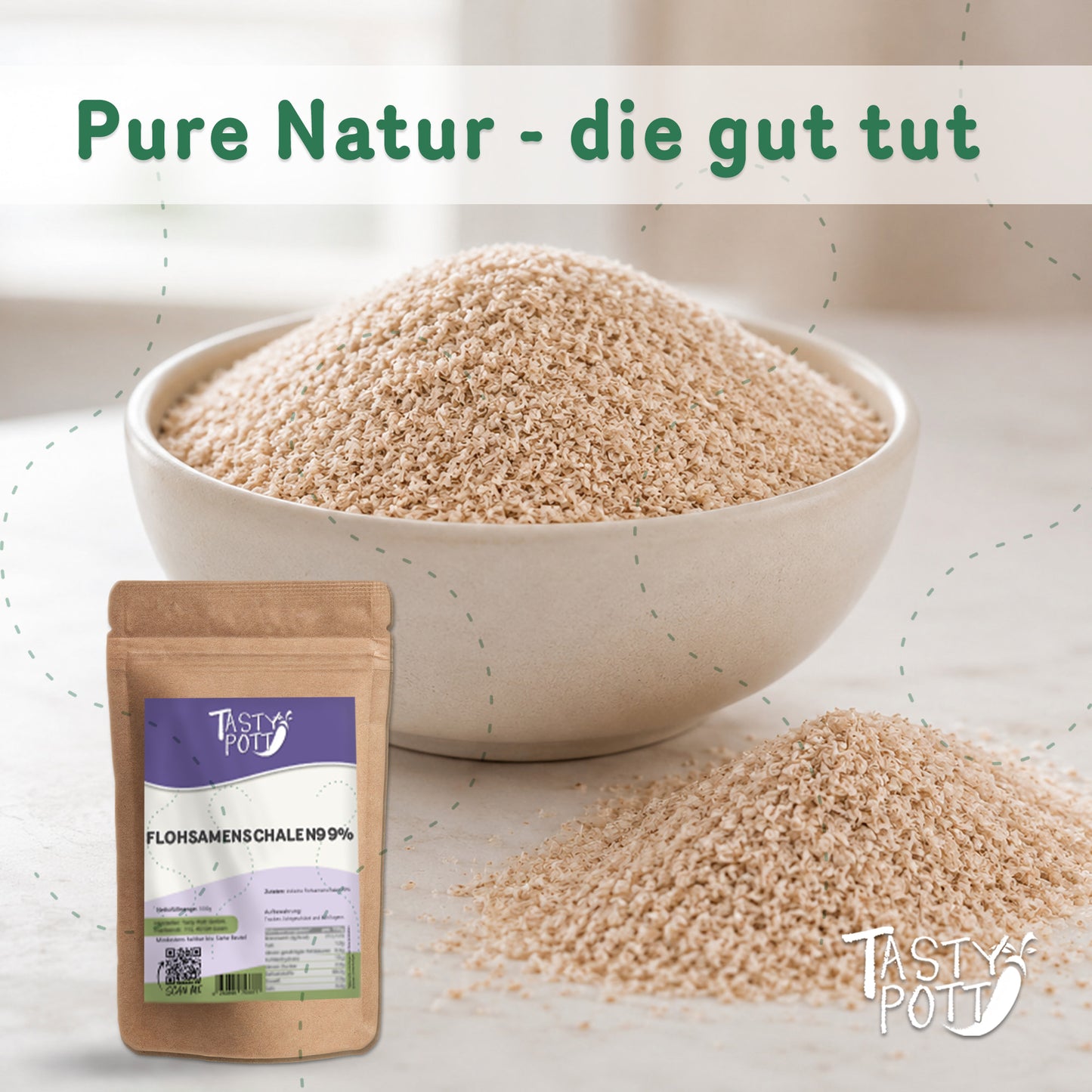 Premium Flohsamenschalen - 99% Reinheit - ab 1kg von Tasty Pott — Abbildung 5