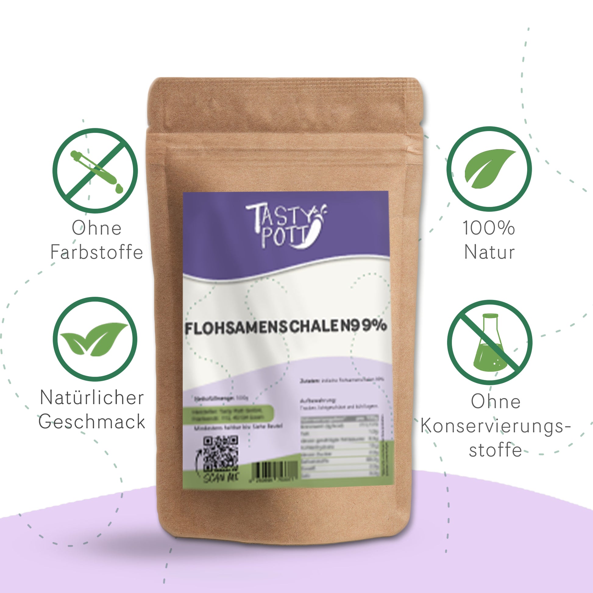 Premium Flohsamenschalen - 99% Reinheit - ab 1kg von Tasty Pott — Abbildung 3