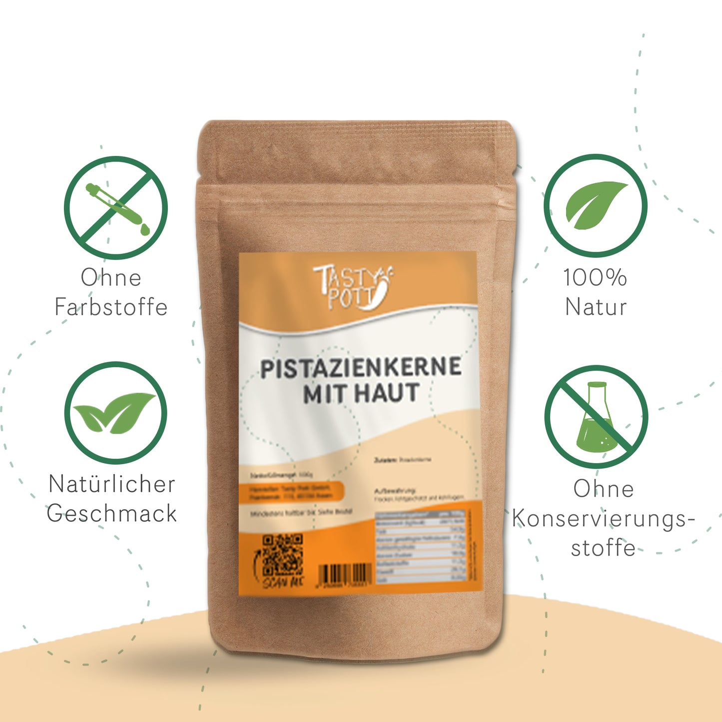 Pistazienkerne mit Haut - ab 1kg Beutel von Tasty Pott — Abbildung 3