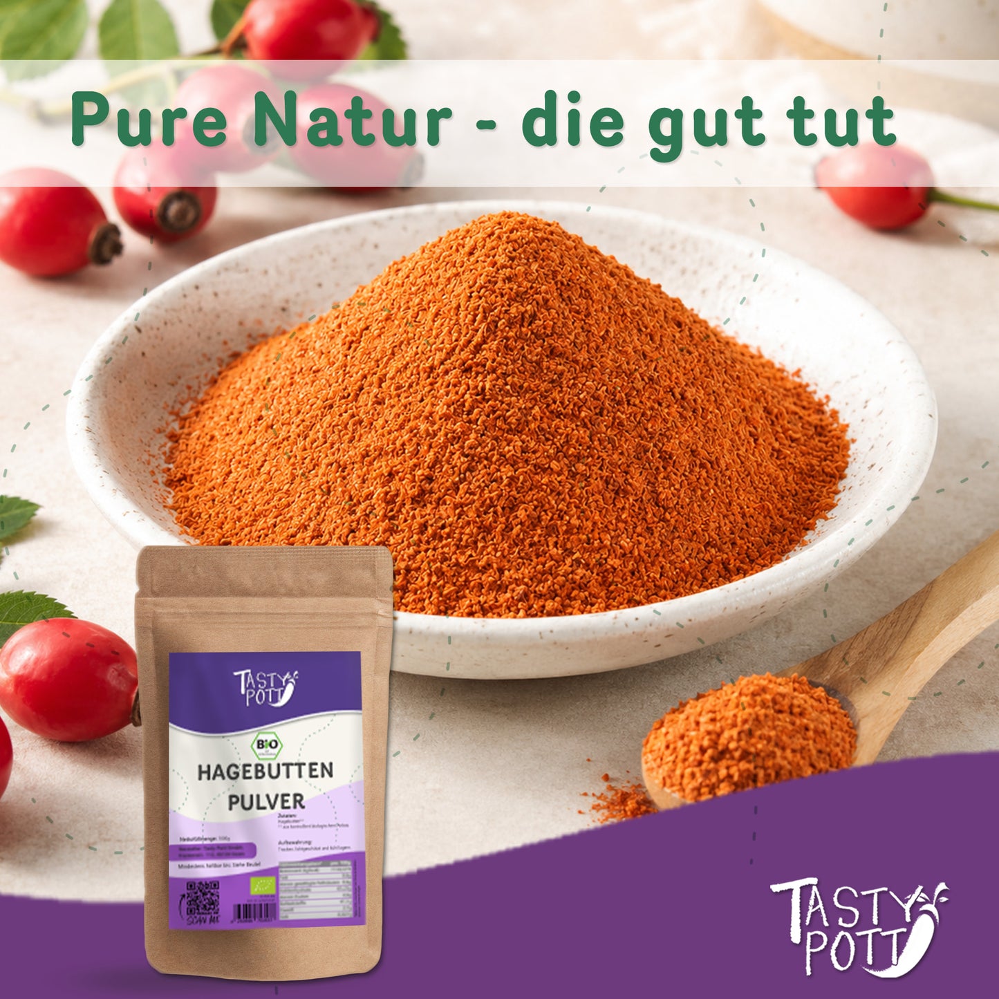 Bio Hagebuttenpulver ab 1kg – Tasty Pott — Abbildung 5