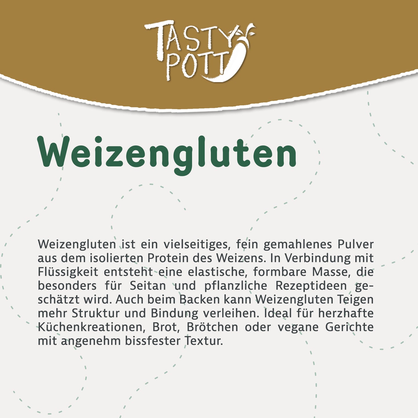 Weizengluten Vital - ab 1kg Beutel von Tasty Pott — Abbildung 2