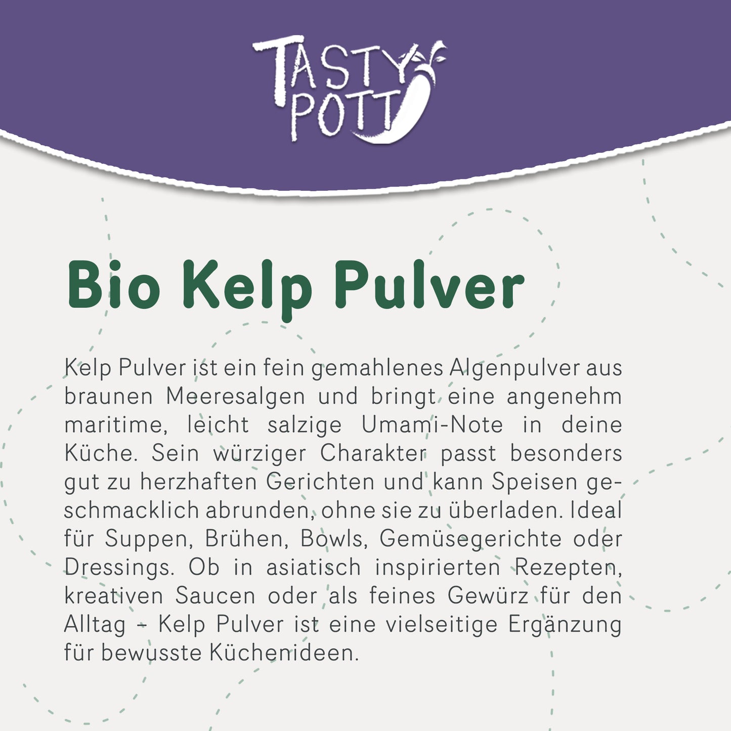 Bio Kelp Pulver - 200g Beutel von Tasty Pott — Abbildung 2