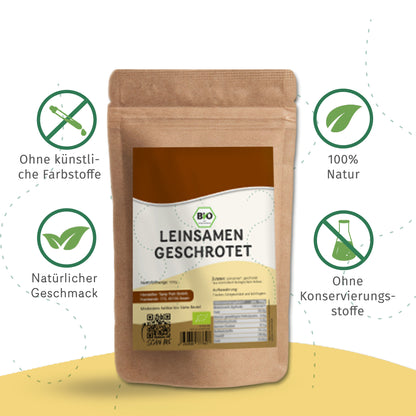 Bio Leinsamen geschrotet - 1kg von Tasty Pott — Abbildung 3