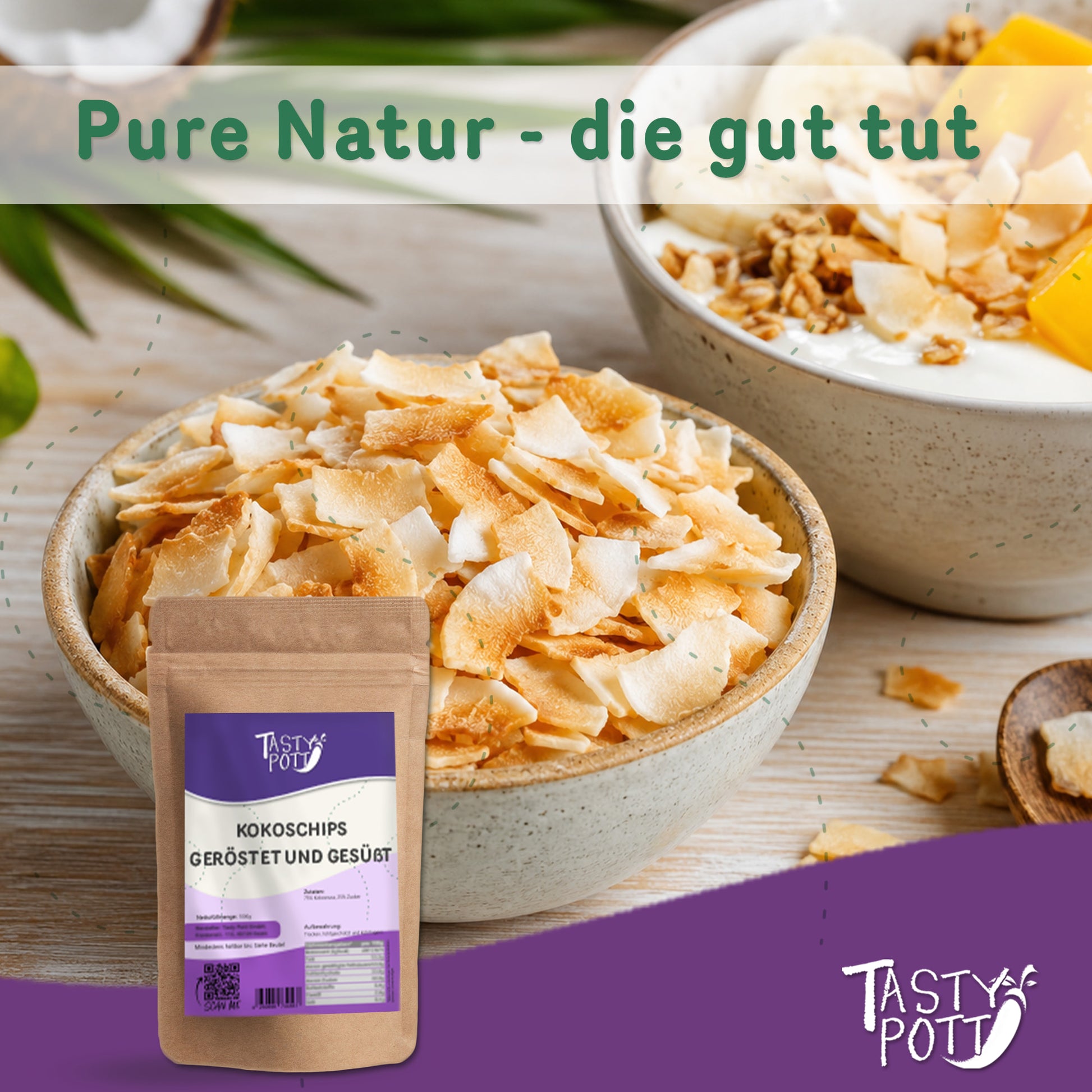 Kokoschips geröstet & gesüßt - ab 1 kg Beutel von Tasty Pott — Abbildung 5