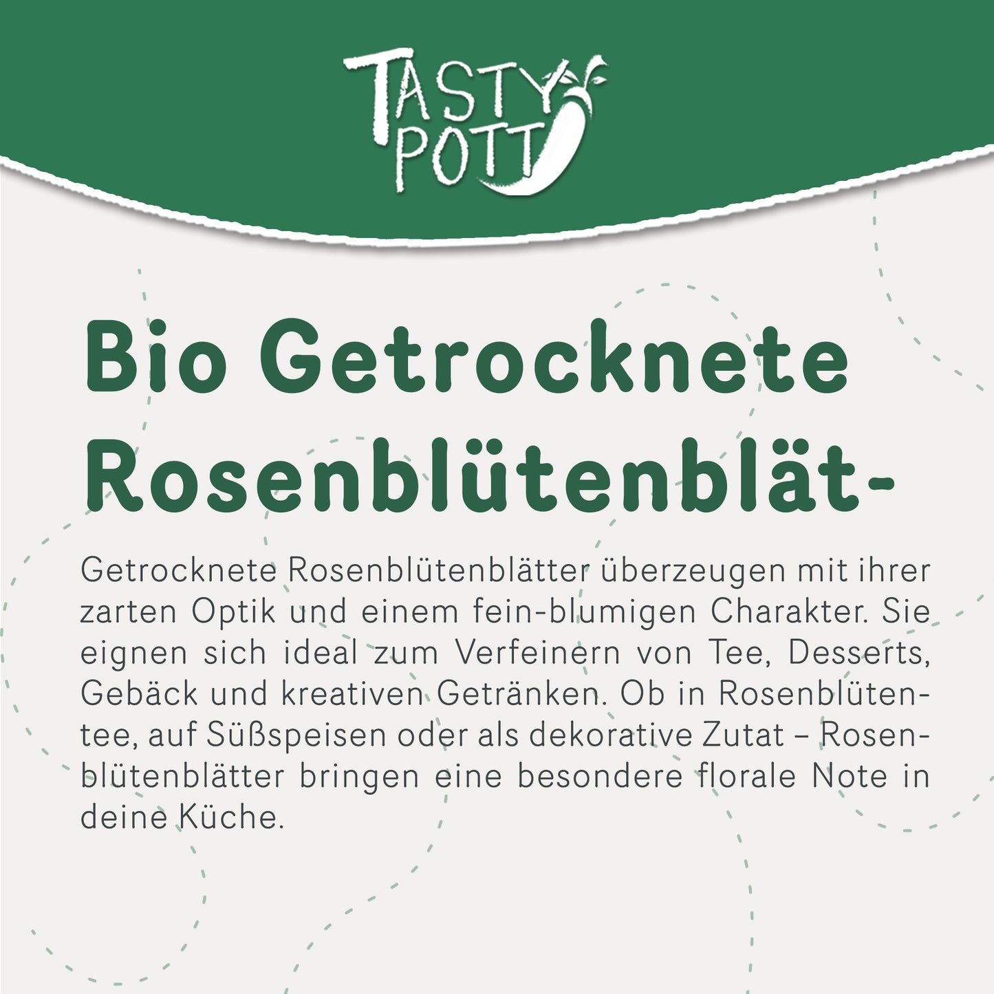 Bio Rosenblütenblätter 100g Beutel für Tee und Desserts