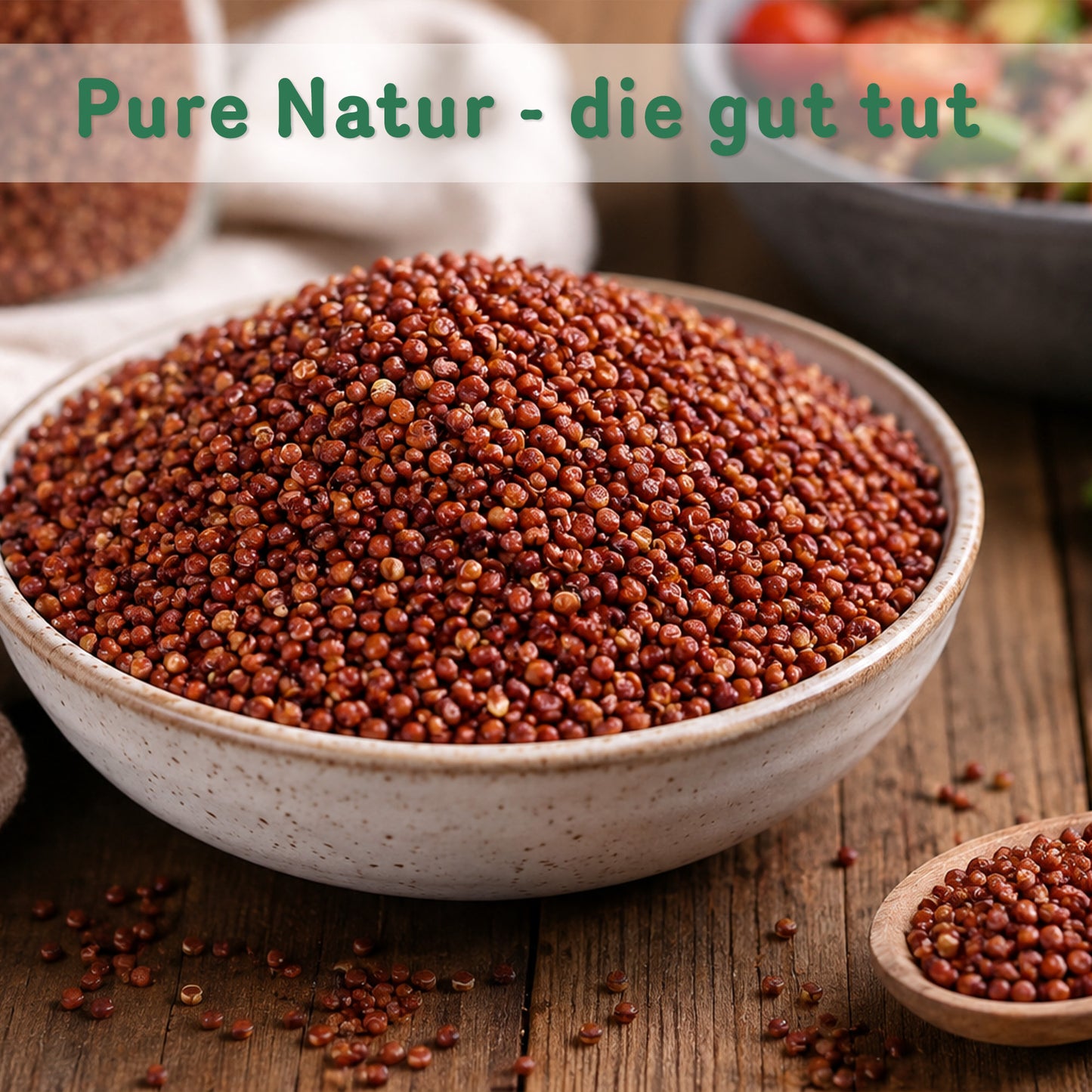 Rote Bio Quinoa, glutenfrei und nussig, 2kg Beutel von Tasty Pott.