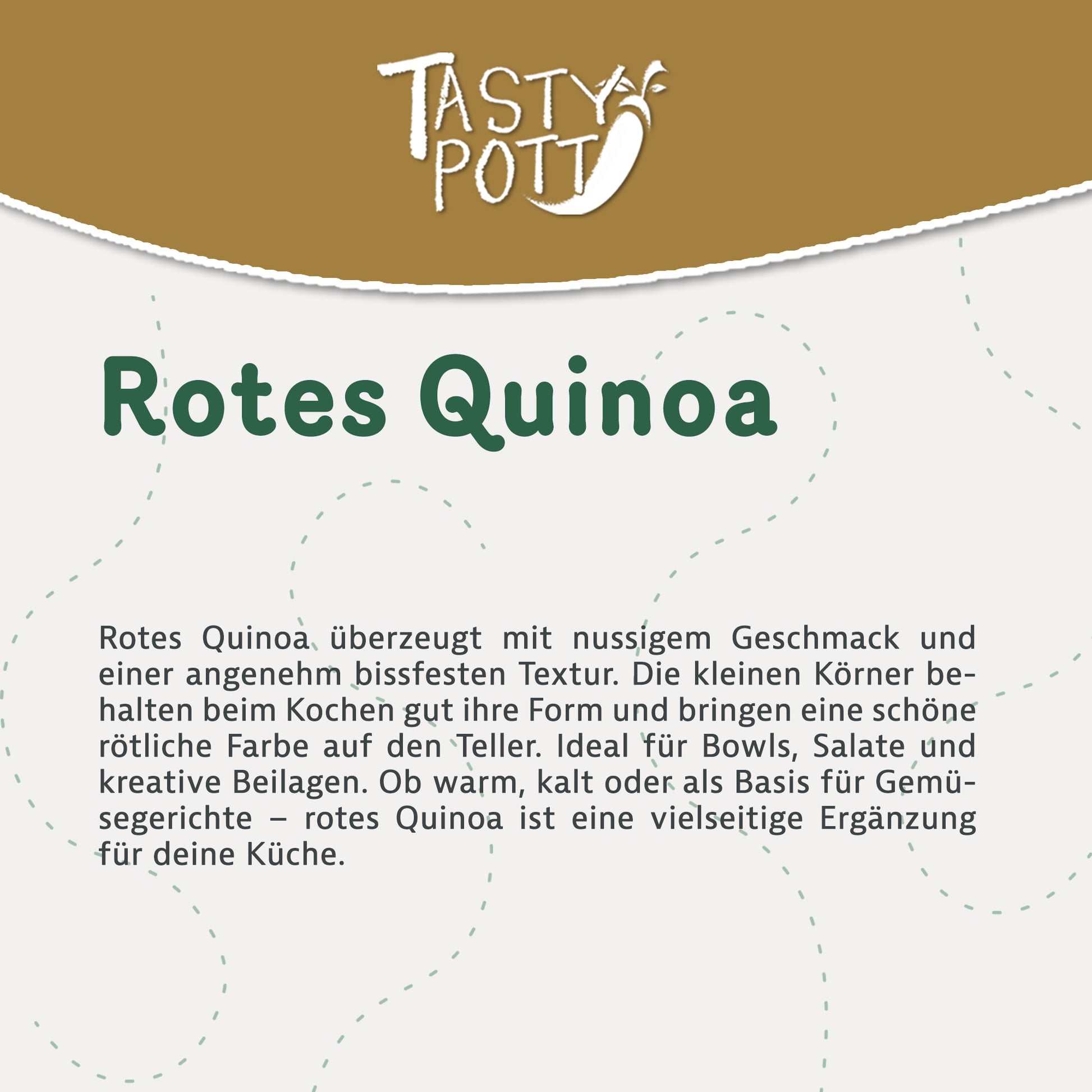 Bio rotes Quinoa, glutenfrei, nussig, 2kg Beutel von Tasty Pott.