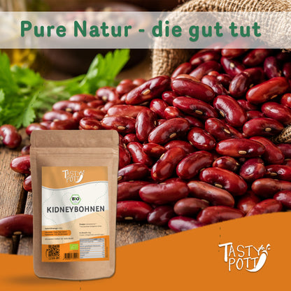 Bio Kidneybohnen Vorratsbeutel 2kg von Tasty Pott, nachhaltig und gesund.