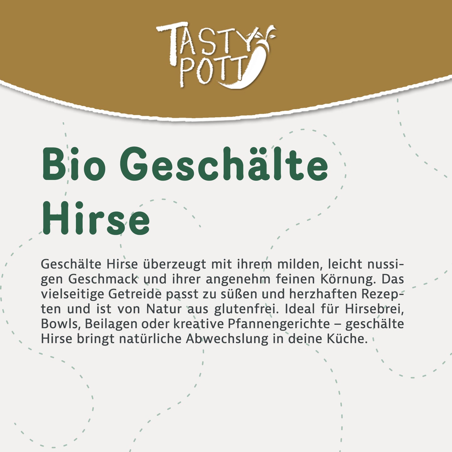Bio Hirse geschält, 1kg Beutel, glutenfreies Getreide für gesunde Gerichte.