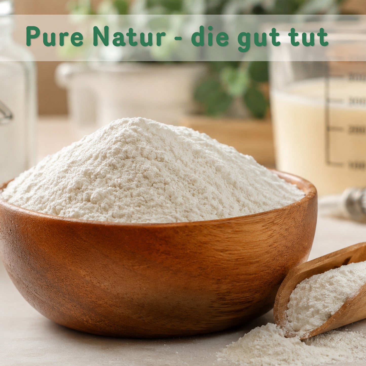 Xanthan Gum in Holzschale, natürliches Bindemittel, 1kg von Tasty Pott.