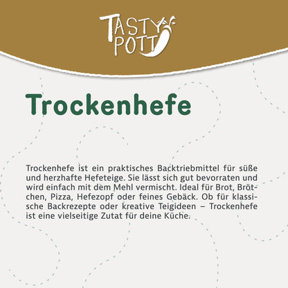 Trockenhefe 1 kg Beutel von Tasty Pott für Brot und Gebäck.