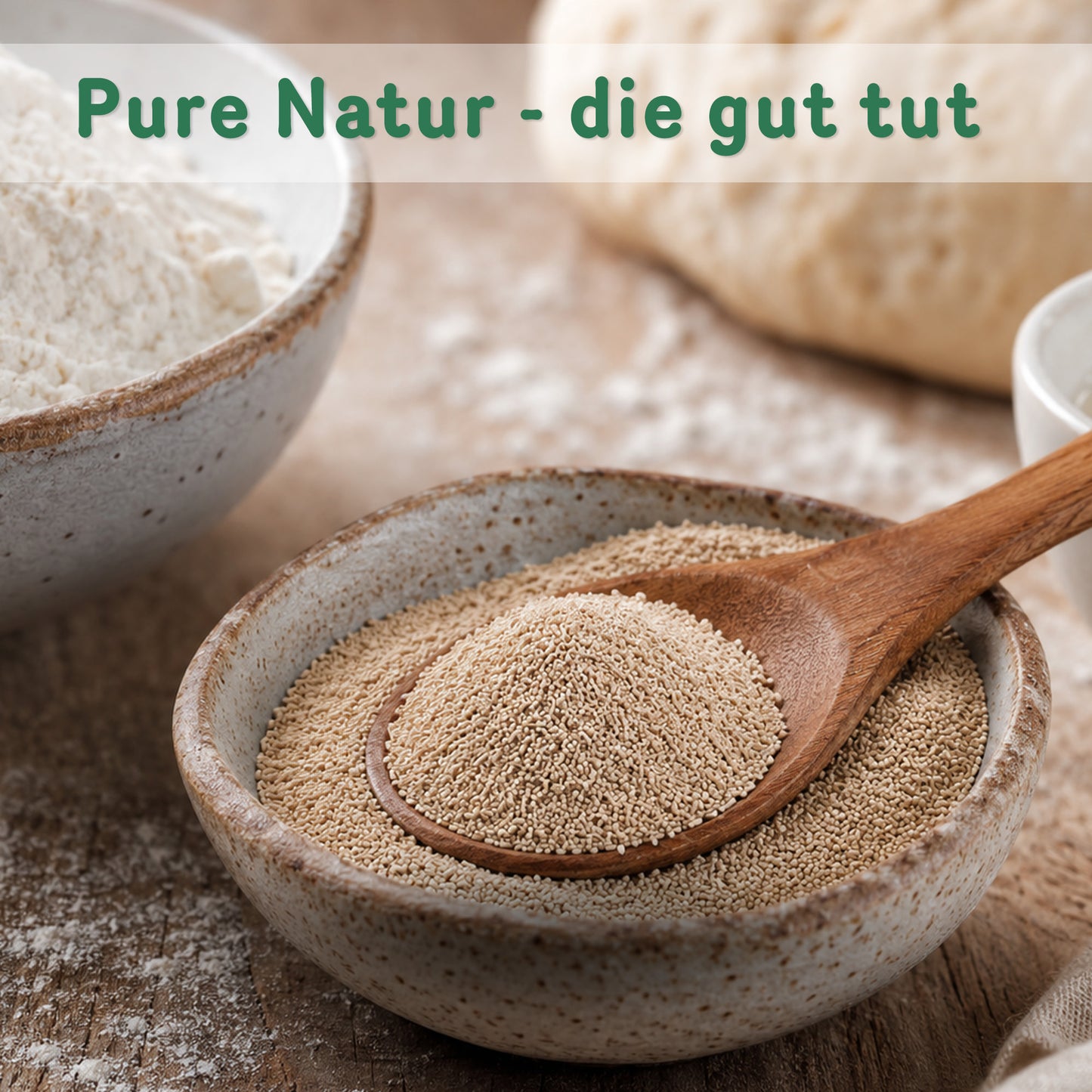 Trockenhefe im 1 kg Beutel von Tasty Pott, ideal für Backwaren.