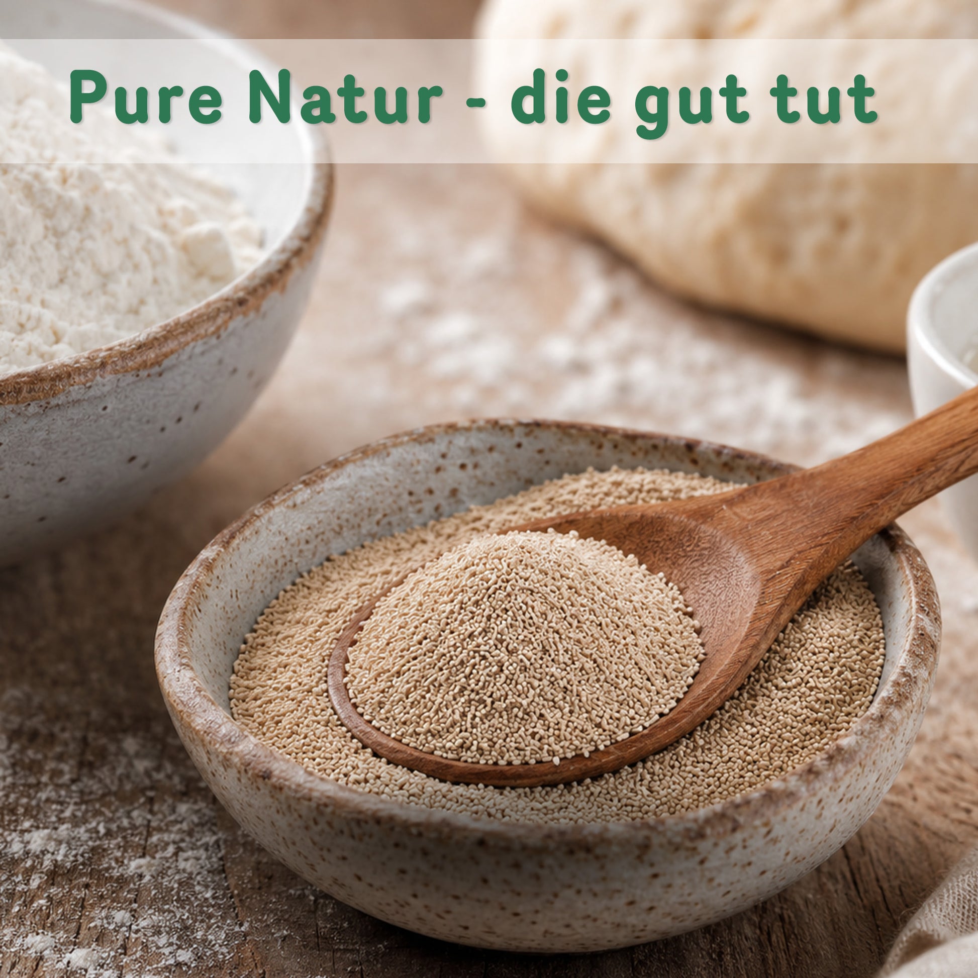 Trockenhefe im 1 kg Beutel von Tasty Pott, ideal für Backwaren.