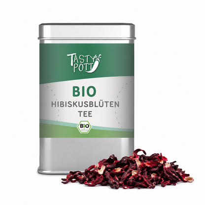 Bio Hibiskusblüten Tee - 20g Dose von Tasty Pott