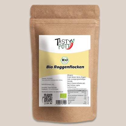 Bio Roggenflocken im Beutel Tasty Pott