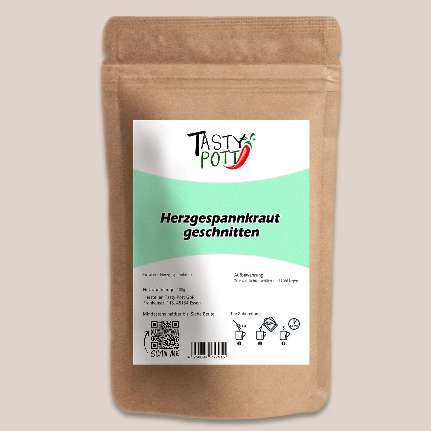 Tasty Pott Herzgespannkraut getrocknet & geschnitten – Im Beutel Tasty Pott