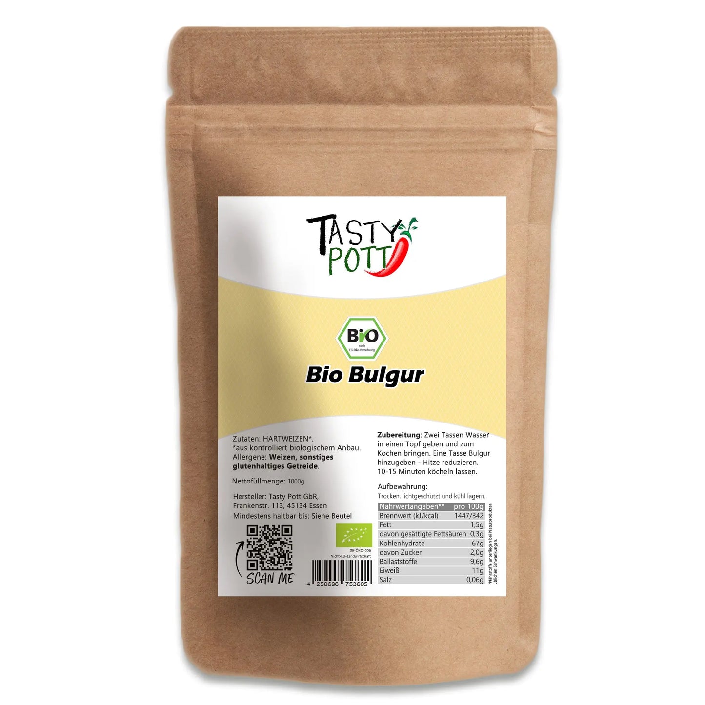Tasty Pott Bulgur kaufen – Im Beutel Tasty Pott