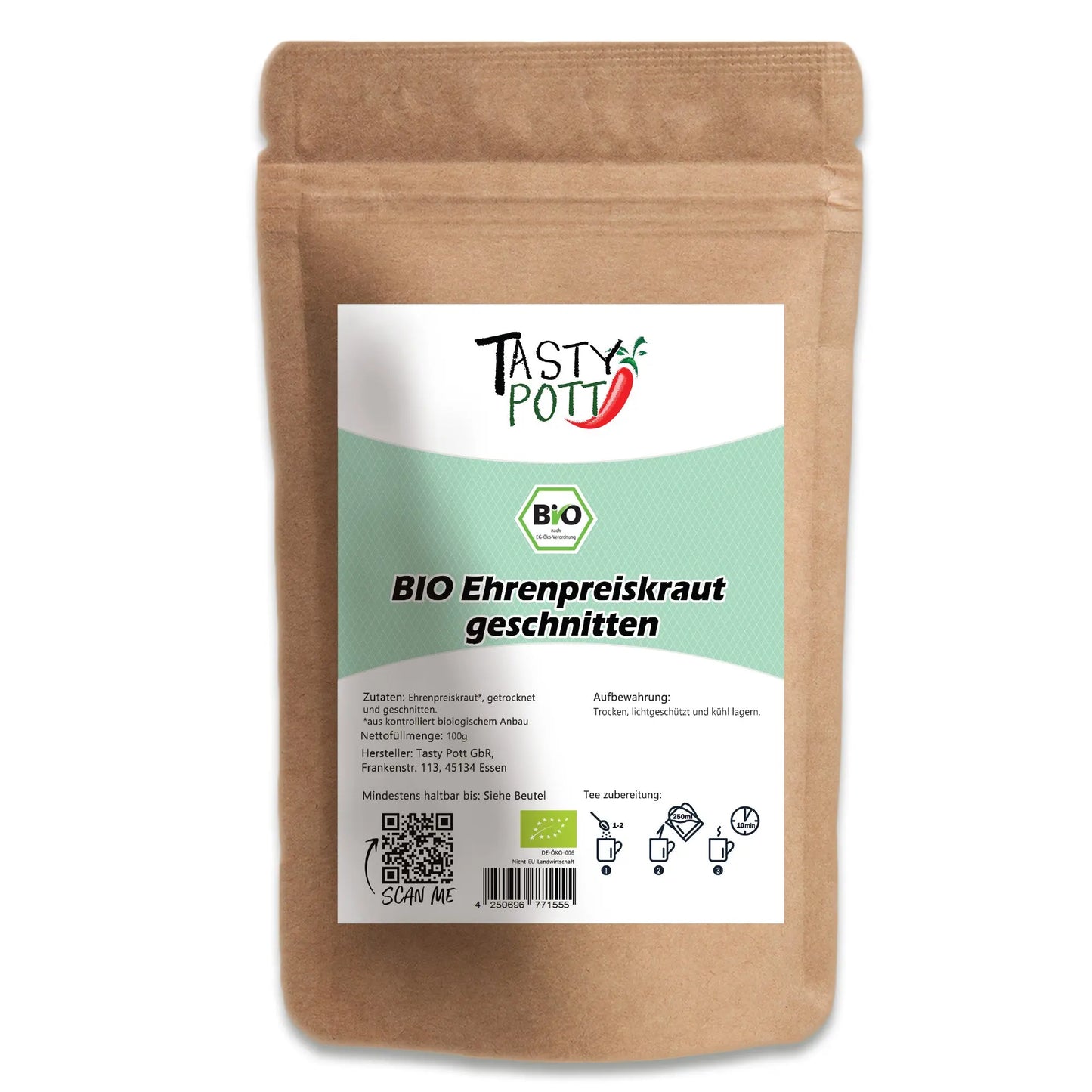 Tasty Pott Bio Ehrenpreiskraut geschnitten – Im Beutel Tasty Pott