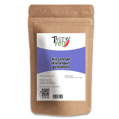 Tasty Pott Kieselgur (Diatomeen) – Natürliches Silizium-Mineral im Beutel Tasty Pott