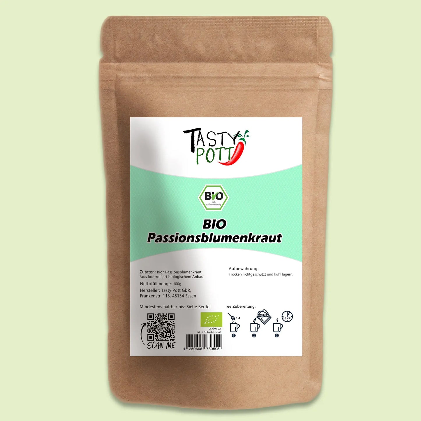 Passionsblumenkraut geschnitten im Beutel Tasty Pott