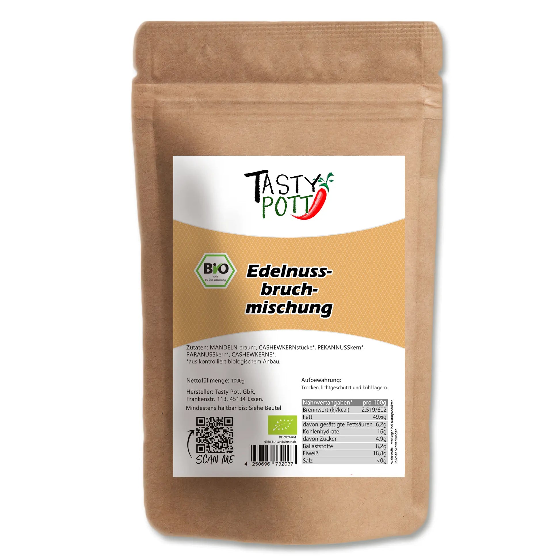 Tasty Pott Bio Edelnussbruchmischung 1000g - Tasty Pott