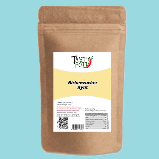 Birkenzucker aus Finnland - 1kg Beutel ohne Maiszusatz Tasty Pott