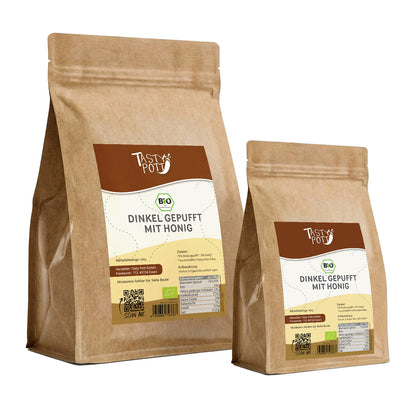 Bio Dinkel gepufft mit Honig - ab 400g Beutel