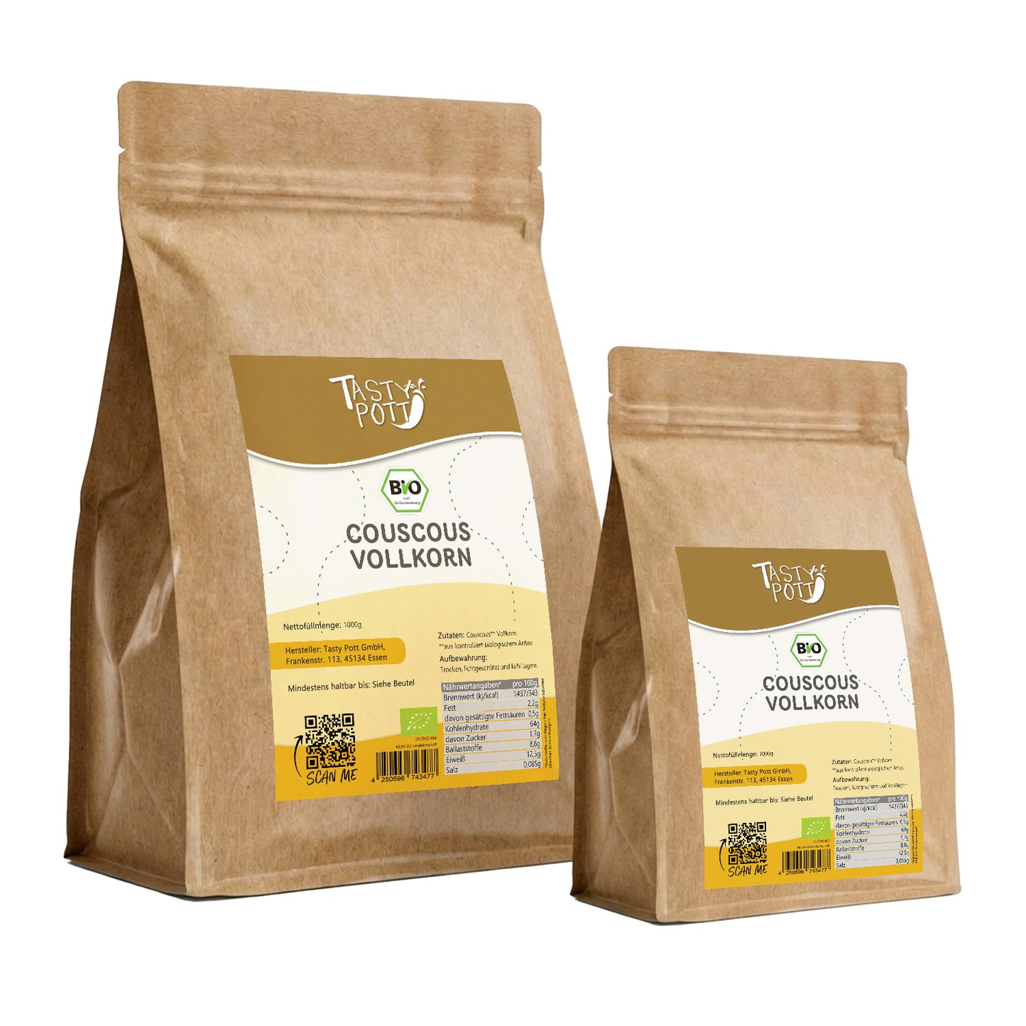 Bio Vollkorn Couscous - im Beutel